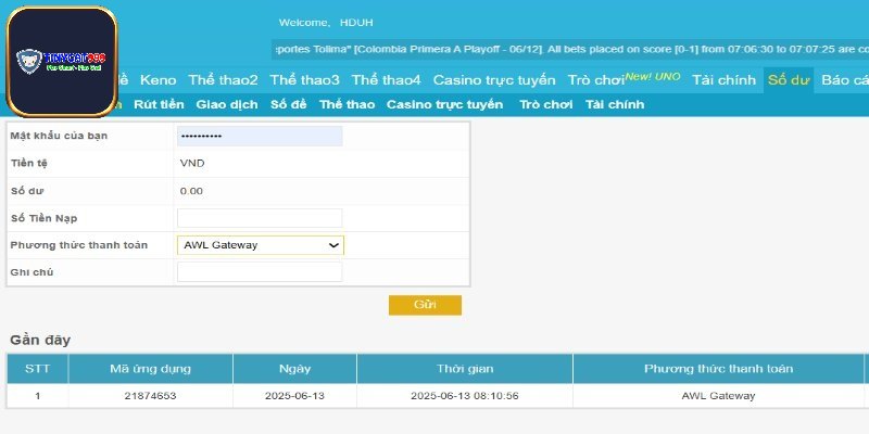 Cách nạp tiền nhanh với cổng AWL