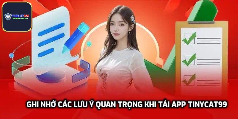 Ghi nhớ các lưu ý quan trọng khi tải app Tinycat99